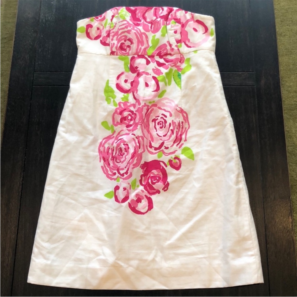 First Impressions Lilly Pulitzer Strapless Mini Dress 00